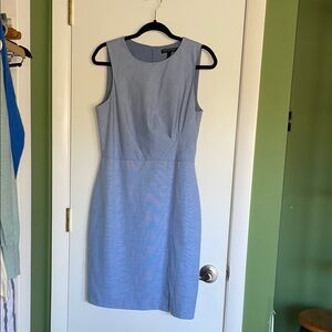 Banana Republic Chambray Blue Sleeveless Midi Dress